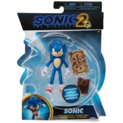 Sonic The Hedgehog 2: Sonic W/ Map & Ring Pouch 10cm Figure