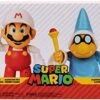Super Mario: Fire Mario VS Magikoopa Kamek 4" Action Figures