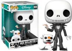 Nightmare Before Christmas: Jack Skellington W/ Zero 10" Funko Jumbo POP! Vinyl