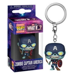 Marvel What If: Zombie Captain America Funko Pocket Pop! Keychain