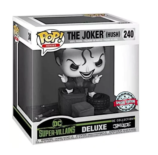 DC Jim Lee Collection: The Joker (Hush) Black & White Deluxe Funko POP! Vinyl 1 DC Jim Lee Collection: The Joker (Hush) Black & White Deluxe Funko POP! Vinyl