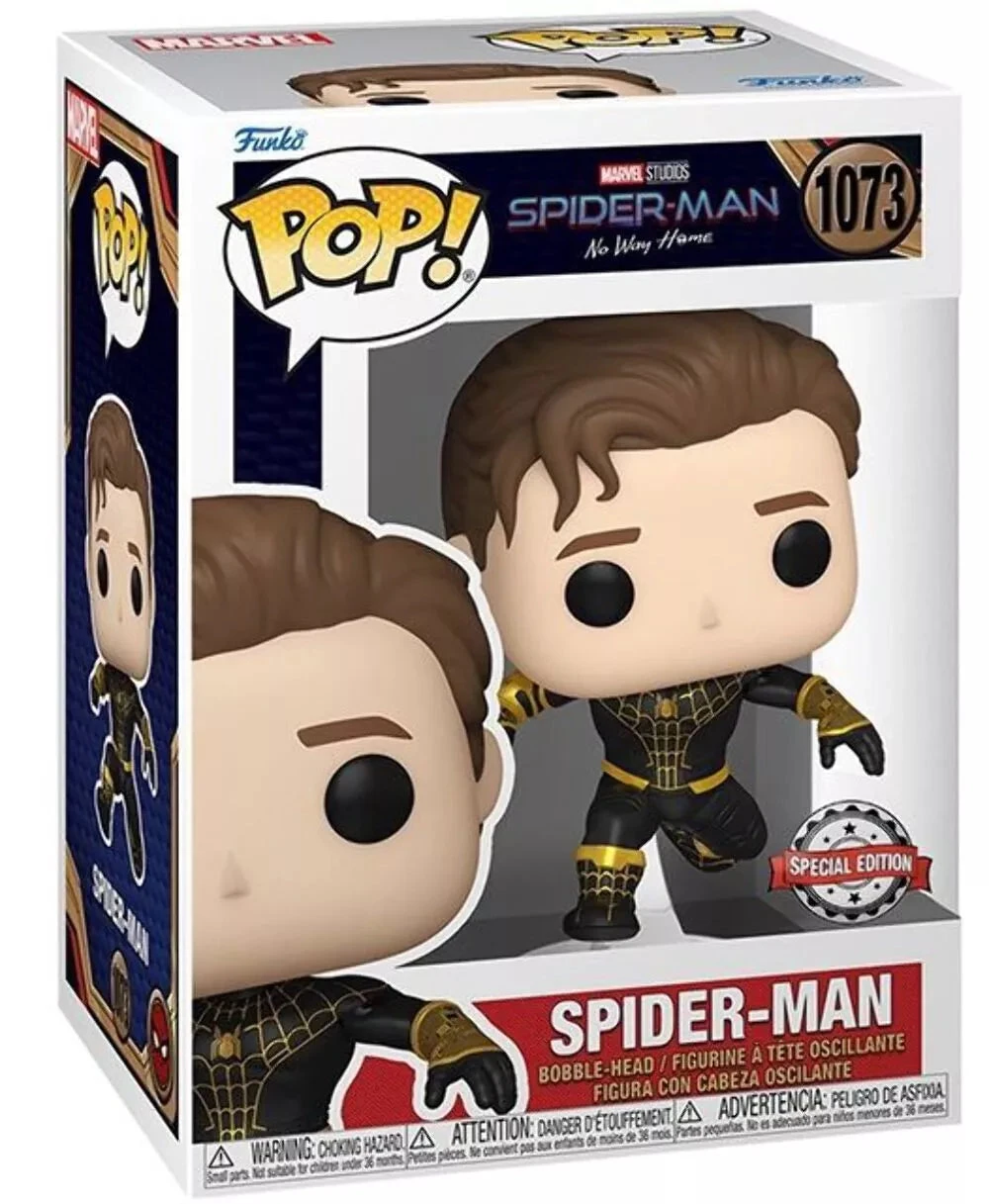Spider-Man No Way Home: Spider-Man (Unmasked, Black & Gold Suit) W/ Chase Funko POP! Vinyl 1 Spider-Man No Way Home: Spider-Man (Unmasked, Black & Gold Suit) W/ Chase Funko POP! Vinyl